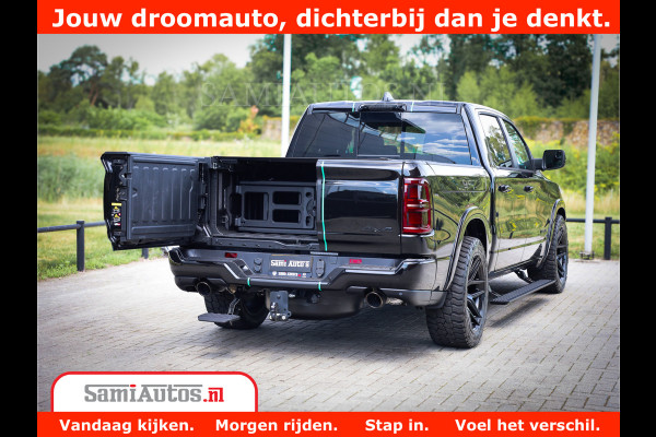 Dodge Ram 1500 Limited Night H.O 540HP 706Nm | Massage + Full Option | De Meest Luxe en Volle Pick-Up in zijn Klasse | Comfortabele Dubbele Cabine met Royale 5 Zitplaatsen | BPM vrij | Nu Leverbaar uit Voorraad | Voorraad Nr 2370 - 5411