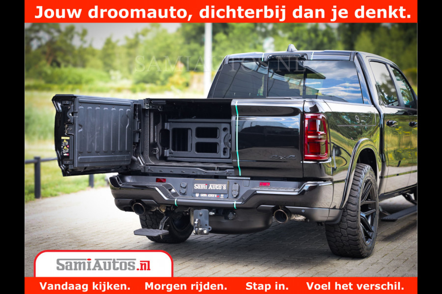 Dodge Ram 1500 Limited Night H.O 540HP 706Nm | Massage + Full Option | De Meest Luxe en Volle Pick-Up in zijn Klasse | Comfortabele Dubbele Cabine met Royale 5 Zitplaatsen | BPM vrij | Nu Leverbaar uit Voorraad | Voorraad Nr 2370 - 5411