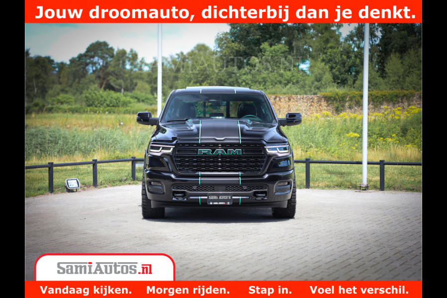 Dodge Ram 1500 Limited Night H.O 540HP 706Nm | Massage + Full Option | De Meest Luxe en Volle Pick-Up in zijn Klasse | Comfortabele Dubbele Cabine met Royale 5 Zitplaatsen | BPM vrij | Nu Leverbaar uit Voorraad | Voorraad Nr 2370 - 5411