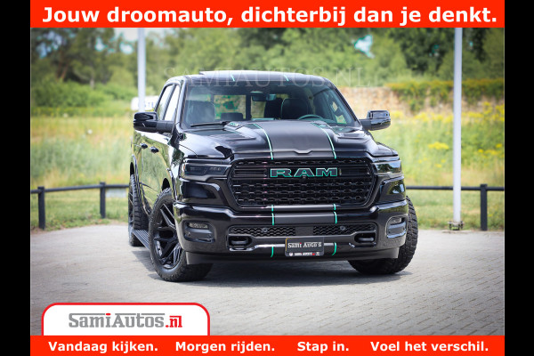Dodge Ram 1500 Limited Night H.O 540HP 706Nm | Massage + Full Option | De Meest Luxe en Volle Pick-Up in zijn Klasse | Comfortabele Dubbele Cabine met Royale 5 Zitplaatsen | BPM vrij | Nu Leverbaar uit Voorraad | Voorraad Nr 2370 - 5411