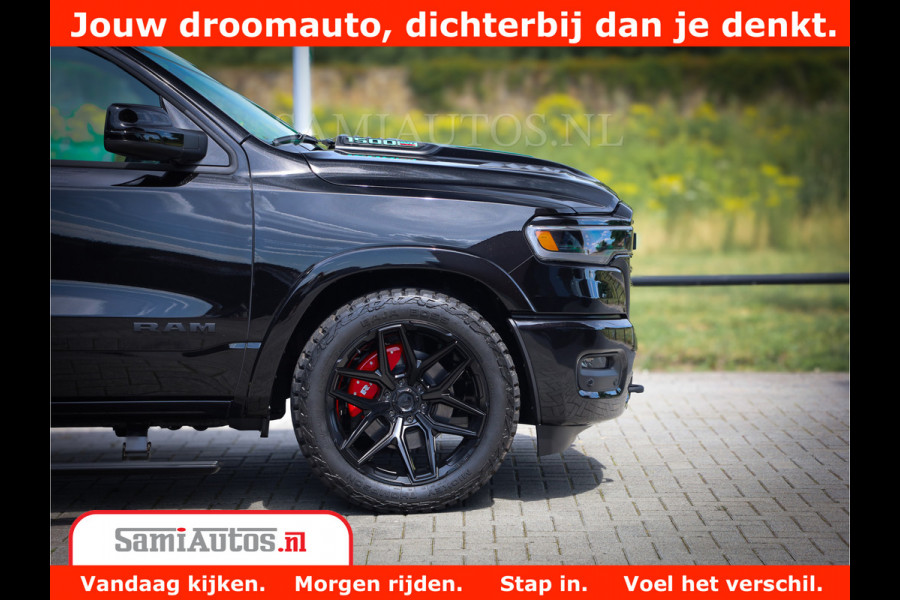 Dodge Ram 1500 Limited Night H.O 540HP 706Nm | Massage + Full Option | De Meest Luxe en Volle Pick-Up in zijn Klasse | Comfortabele Dubbele Cabine met Royale 5 Zitplaatsen | BPM vrij | Nu Leverbaar uit Voorraad | Voorraad Nr 2370 - 5411