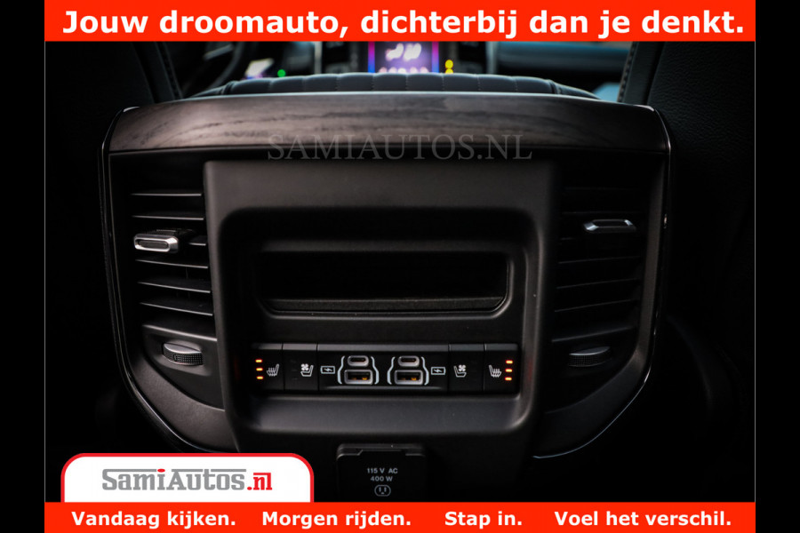 Dodge Ram 1500 Limited Night H.O 540HP 706Nm | Massage + Full Option | De Meest Luxe en Volle Pick-Up in zijn Klasse | Comfortabele Dubbele Cabine met Royale 5 Zitplaatsen | BPM vrij | Nu Leverbaar uit Voorraad | Voorraad Nr 2370 - 5411