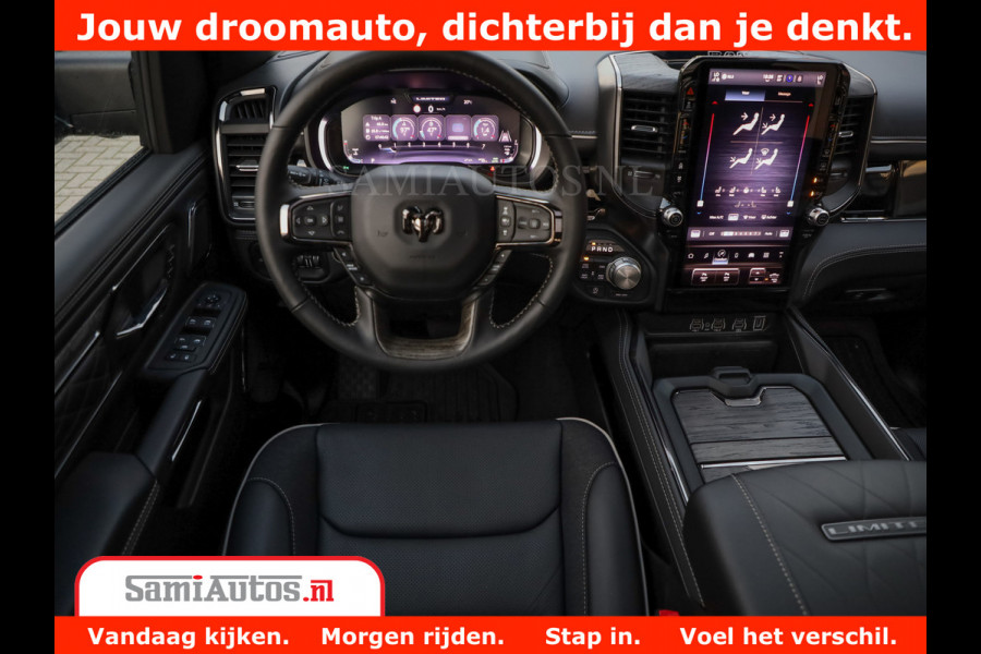 Dodge Ram 1500 Limited Night H.O 540HP 706Nm | Massage + Full Option | De Meest Luxe en Volle Pick-Up in zijn Klasse | Comfortabele Dubbele Cabine met Royale 5 Zitplaatsen | BPM vrij | Nu Leverbaar uit Voorraad | Voorraad Nr 2370 - 5411