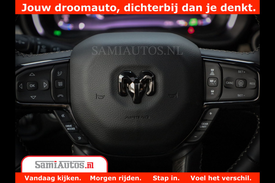 Dodge Ram 1500 Limited Night H.O 540HP 706Nm | Massage + Full Option | De Meest Luxe en Volle Pick-Up in zijn Klasse | Comfortabele Dubbele Cabine met Royale 5 Zitplaatsen | BPM vrij | Nu Leverbaar uit Voorraad | Voorraad Nr 2370 - 5411