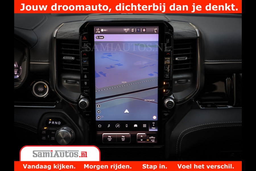 Dodge Ram 1500 Limited Night H.O 540HP 706Nm | Massage + Full Option | De Meest Luxe en Volle Pick-Up in zijn Klasse | Comfortabele Dubbele Cabine met Royale 5 Zitplaatsen | BPM vrij | Nu Leverbaar uit Voorraad | Voorraad Nr 2370 - 5411