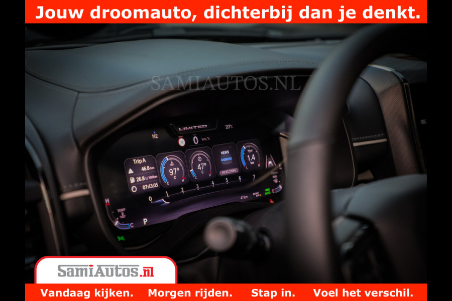 Dodge Ram 1500 Limited Night H.O 540HP 706Nm | Massage + Full Option | De Meest Luxe en Volle Pick-Up in zijn Klasse | Comfortabele Dubbele Cabine met Royale 5 Zitplaatsen | BPM vrij | Nu Leverbaar uit Voorraad | Voorraad Nr 2370 - 5411