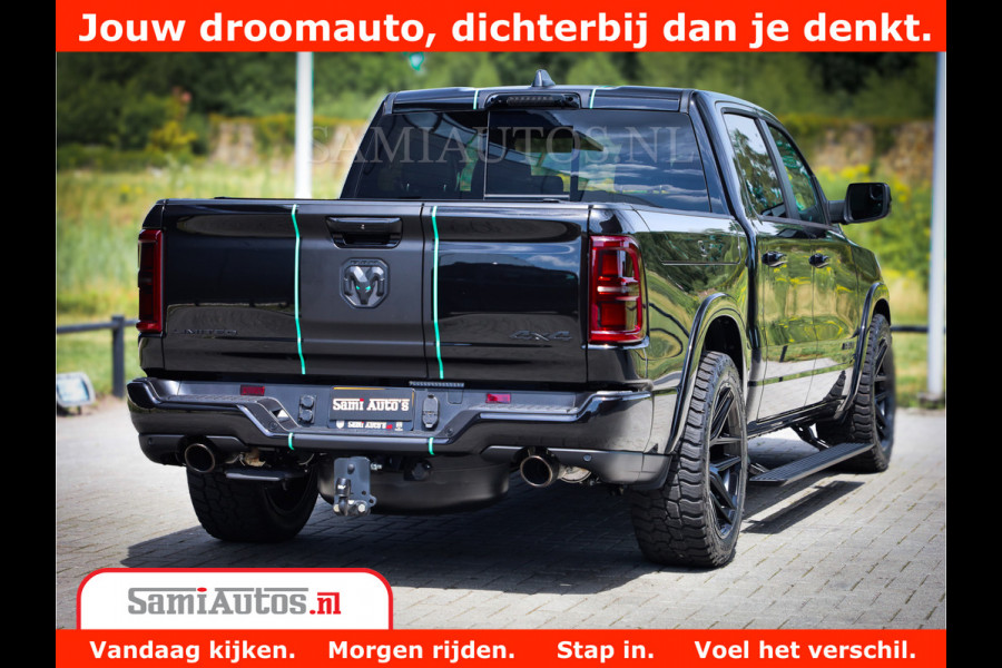 Dodge Ram 1500 Limited Night H.O 540HP 706Nm | Massage + Full Option | De Meest Luxe en Volle Pick-Up in zijn Klasse | Comfortabele Dubbele Cabine met Royale 5 Zitplaatsen | BPM vrij | Nu Leverbaar uit Voorraad | Voorraad Nr 2370 - 5411