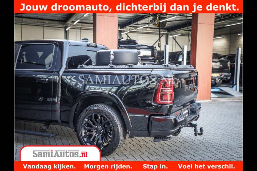 Dodge Ram 1500 Limited Night H.O 540HP 706Nm | Massage + Full Option | De Meest Luxe en Volle Pick-Up in zijn Klasse | Comfortabele Dubbele Cabine met Royale 5 Zitplaatsen | BPM vrij | Nu Leverbaar uit Voorraad | Voorraad Nr 2370 - 5411