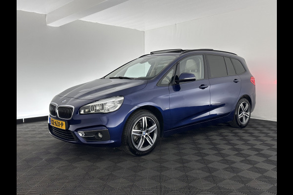 BMW 2 Serie Gran Tourer 218D High Executive Luxury-Line 7-Pers Aut. *PANO | NAVI-FULLMAP | LUXURY-LEATHER | FULL-LED | ECC | KEYLESS | HEATED-COMFORTSEATS | SHIFT-PADDLES | AMBIENT-LIGHT | CAMERA | HEAD UP | PDC | TOWBAR | 17"ALU*