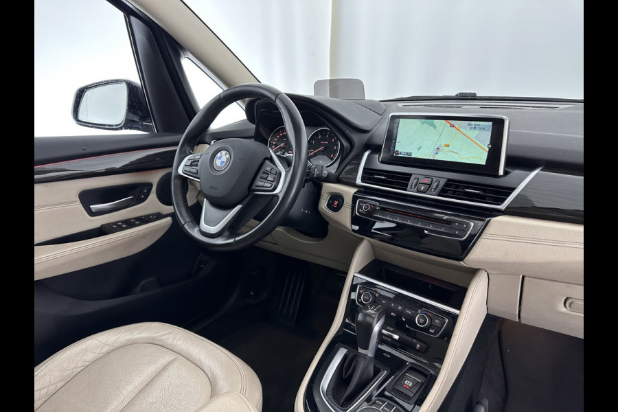 BMW 2 Serie Gran Tourer 218D High Executive Luxury-Line 7-Pers Aut. *PANO | NAVI-FULLMAP | LUXURY-LEATHER | FULL-LED | ECC | KEYLESS | HEATED-COMFORTSEATS | SHIFT-PADDLES | AMBIENT-LIGHT | CAMERA | HEAD UP | PDC | TOWBAR | 17"ALU*