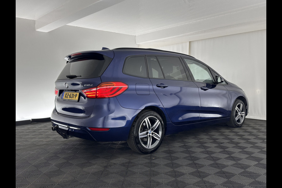 BMW 2 Serie Gran Tourer 218D High Executive Luxury-Line 7-Pers Aut. *PANO | NAVI-FULLMAP | LUXURY-LEATHER | FULL-LED | ECC | KEYLESS | HEATED-COMFORTSEATS | SHIFT-PADDLES | AMBIENT-LIGHT | CAMERA | HEAD UP | PDC | TOWBAR | 17"ALU*