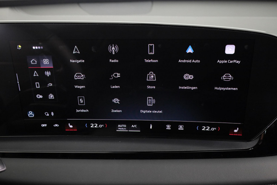 Audi Q6 e-tron Advanced edition e-tron perf 225kW/306pk 100Kwh Ha Tech Plus pakket, sportstoelen met leder, omgevingscamera's, adaptive cruisecontrol, verwarmbare voor en achterstoelen