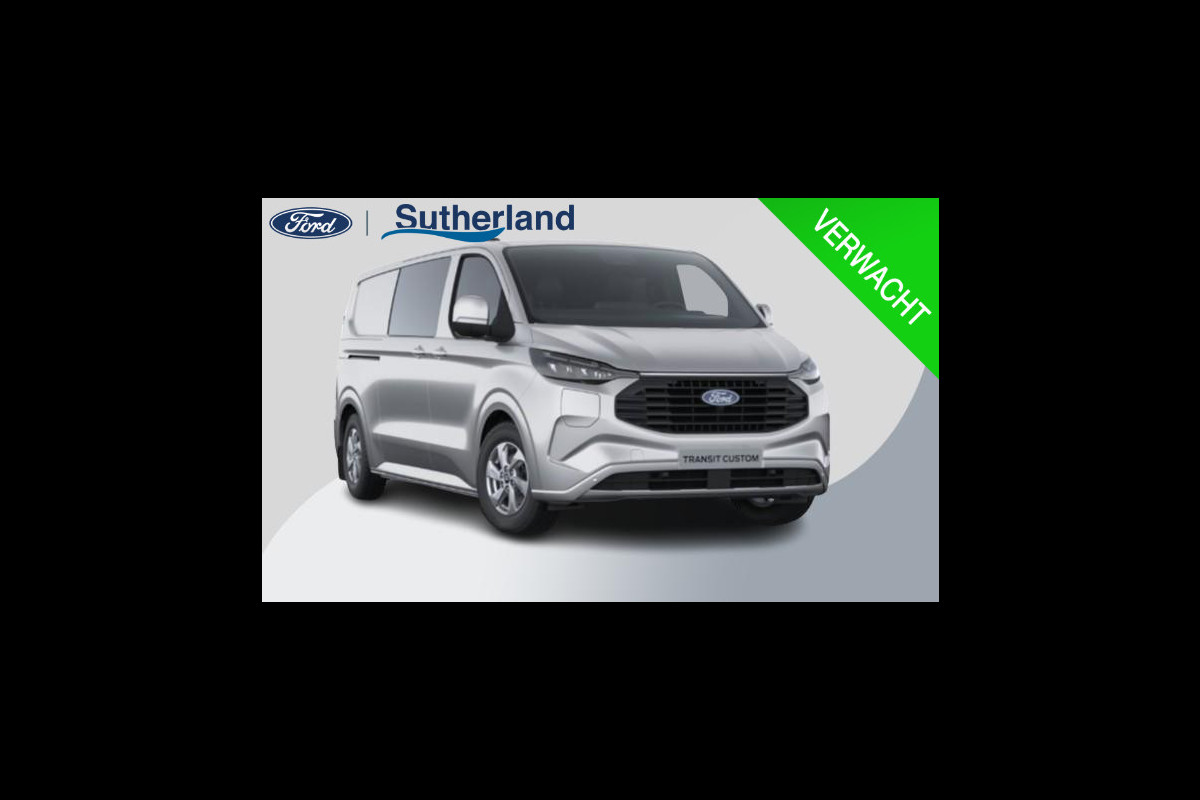 Ford Transit Custom 320 2.5 PHEV L2H1 Limited DC 233pk | Dubbele Cabine | Dubbele zijschuifdeur | 8-weg verstelbare verwarmbare passagiersstoel | Inklapbare trekhaak | 17 inch lichtmetalen velgen | Driver Assistance Pack Premium  | Verwarmbaar stuurwiel | Bekleding zijwand en achterdeuren (volledig) |  | PRIJS EX. BTW INCL. BPM