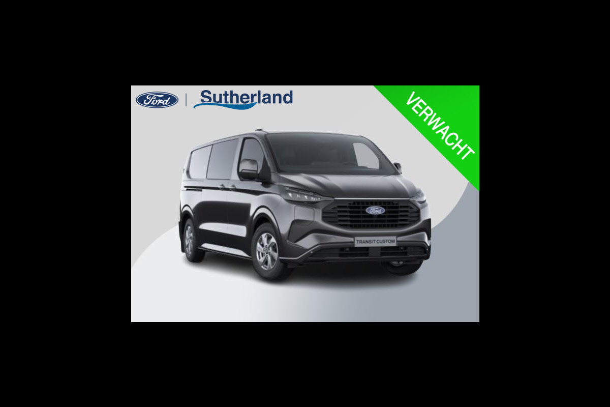 Ford Transit Custom 320 2.5 PHEV L2H1 Limited DC 233pk | Dubbele Cabine | Dubbele zijschuifdeur | 8-weg verstelbare verwarmbare passagiersstoel | Inklapbare trekhaak | 17 inch lichtmetalen velgen | Driver Assistance Pack Premium  | Verwarmbaar stuurwiel | Bekleding zijwand en achterdeuren (volledig) |  | PRIJS EX. BTW INCL. BPM