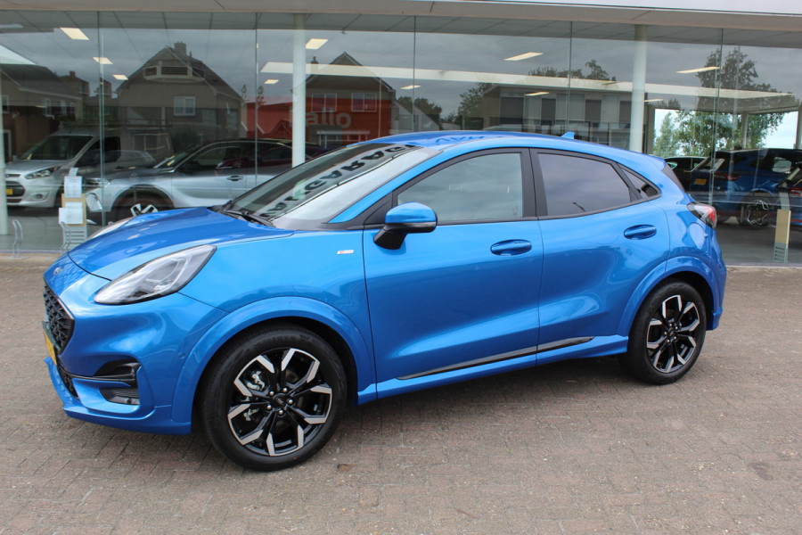Ford Puma 1.0 EcoBoost Hybrid ST-Line X , 155pk Camera, Parkeersensoren V+A, Stoel, stuur en vooruit verwarming, adaptive Cruise, Climate control, Bang&olufsen, LED verlichting, Climate control , Park Assist ,