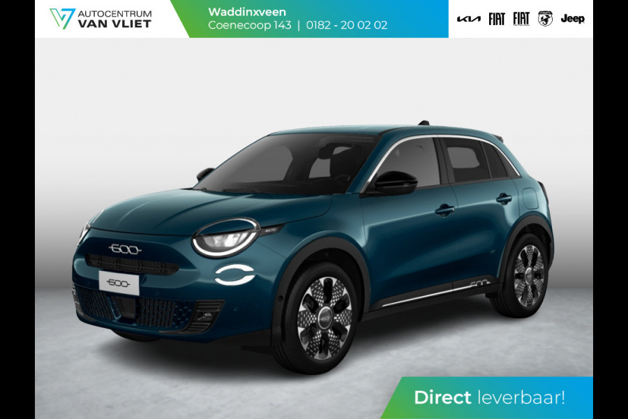 Fiat 600 1.2 Hybrid 145pk La Prima | Clima | Adapt. Cruise | Camera | BSM | 18" | Stoelverwarming | Apple Carplay | Elektr. A-Klep