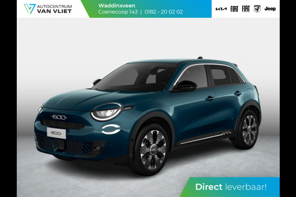 Fiat 600 1.2 Hybrid 145pk La Prima | Clima | Adapt. Cruise | Camera | BSM | 18" | Stoelverwarming | Apple Carplay | Elektr. A-Klep