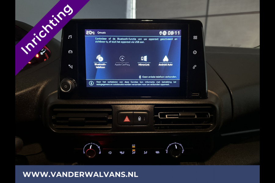 Peugeot Partner 1.5 BlueHDI 102pk L1H1 inrichting Euro6 Airco | Apple Carplay | Cruisecontrol Parkeersensoren, Android auto, zijdeur