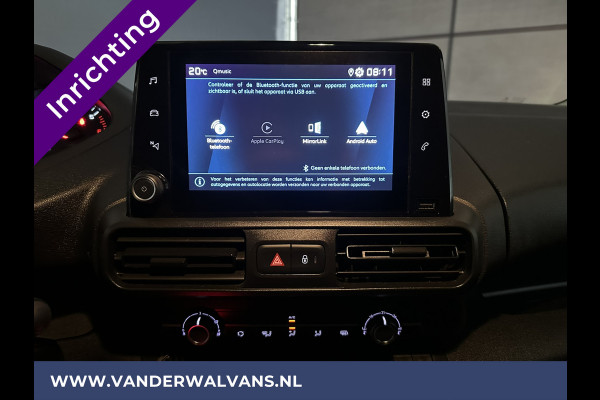 Peugeot Partner 1.5 BlueHDI 102pk L1H1 inrichting Euro6 Airco | Apple Carplay | Cruisecontrol Parkeersensoren, Android auto, zijdeur