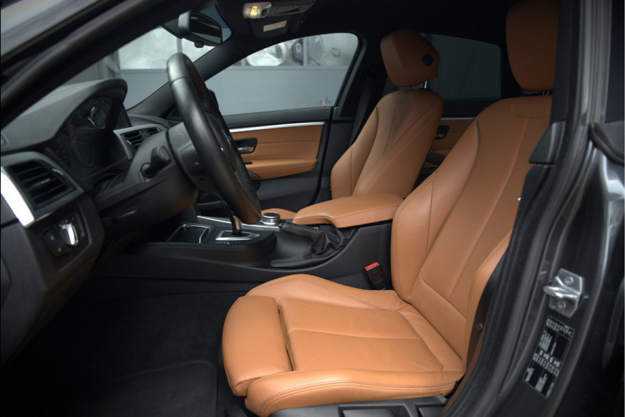 BMW 4 Serie Gran Coupé 418i High Executive M Sport | Stoelverwarming | Camera | Cognac Leer | Keyless | Shadow Line | Hifi | Automaat | NAP | DAB | LED | Navigatie Prof. | Cruise Control |