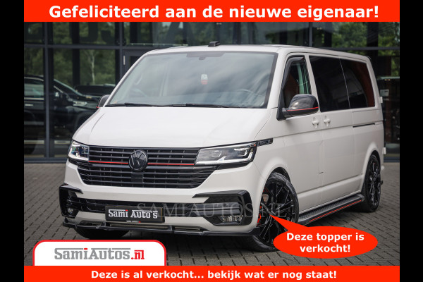 Volkswagen Transporter 2.0 TDI DC L2H1 30 Bulli 6 Persoons | Zeer Dik | In Zeer Goede Conditie | Comfortabele Dubbele Cabine met 6 Zitplaatsen | Body Kit | 20 Inch Brede Zwarte Wielen | Full Led | Camera | 2X Schuif Deuren |