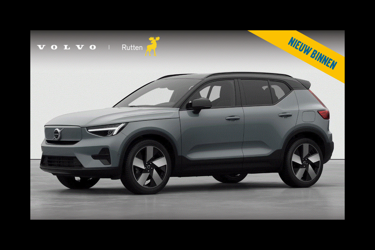 Volvo EX40 252PK Single Motor Extended Range Plus 82 kWh / Lounge pakket / Extra getint glas / Panoramadak / 360 camera / 20'' velgen / Zwart dak Volvo EX40 252PK Single Motor Extended Range Plus 82 kWh / Lounge pakket / Extra getint glas / Panoramadak / 360 camera / 20'' velgen / Zwart dak