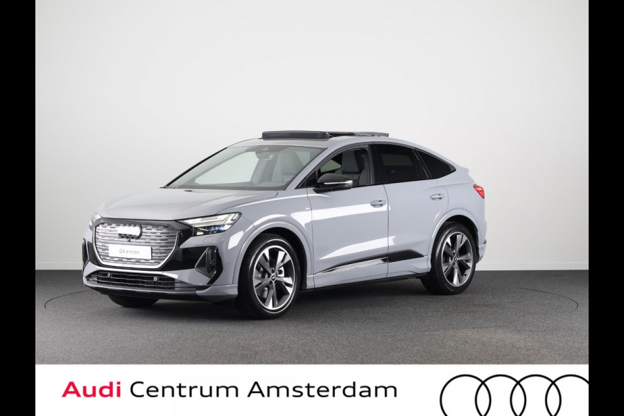 Audi Q4 Sportback e-tron 45 quattro S Edition 82 kWh panoramadak, achteruitrij camera, adaptive cruise control, optiek pakket zwart plus, privacy glass, lichtpakket, spiegelkappen zwart