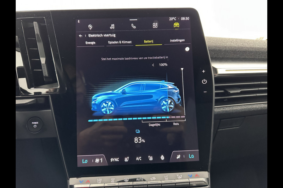 Renault Mégane E-Tech EV60 Optimum Charge Techno [ 3-Fase ] *HEAT-PUMP | LEATHER-MICROFIBRE | FULL-LED | ADAPTIVE-CRUISE | LANE-ASSIST | TOPVIEW | KEYLESS | HEATED-COMFORTSEATS | DAB+ | CAMERA | CARPLAY | TOWBAR | NAVI-FULLMAP | DIGI-COCKPIT | 20"ALU*