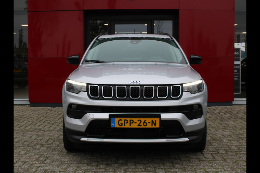 Jeep Compass 4xe 190 Plug-in Hybrid Electric Limited | Panoramadak | LED | Stoel/stuur verwarming Trekhaak | Rijdende auto niet altijd aanwezig