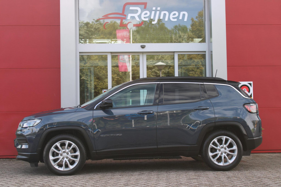 Jeep Compass 1.3T LONGITUDE AUTOMAAT | NAVIGATIE | ACHTERUITRIJCAMERA | PARKEERSENSOREN | APPLE CARPLAY / ANDROID AUTO | LICHTMETALEN VELGEN | LED KOPLAMPEN | LED MISTLAMPEN | ADAPTIVE CRUISE CONTROL | KEYLESS ENTRY / START | DRAADLOOS TELEFOONLADER | CLIMATE CONTROL |