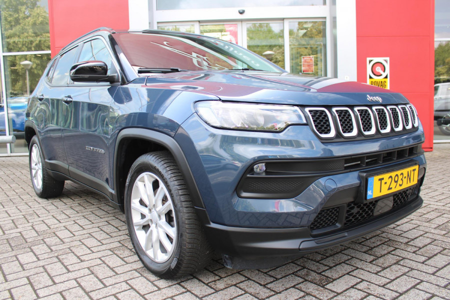 Jeep Compass 1.3T LONGITUDE AUTOMAAT | NAVIGATIE | ACHTERUITRIJCAMERA | PARKEERSENSOREN | APPLE CARPLAY / ANDROID AUTO | LICHTMETALEN VELGEN | LED KOPLAMPEN | LED MISTLAMPEN | ADAPTIVE CRUISE CONTROL | KEYLESS ENTRY / START | DRAADLOOS TELEFOONLADER | CLIMATE CONTROL |