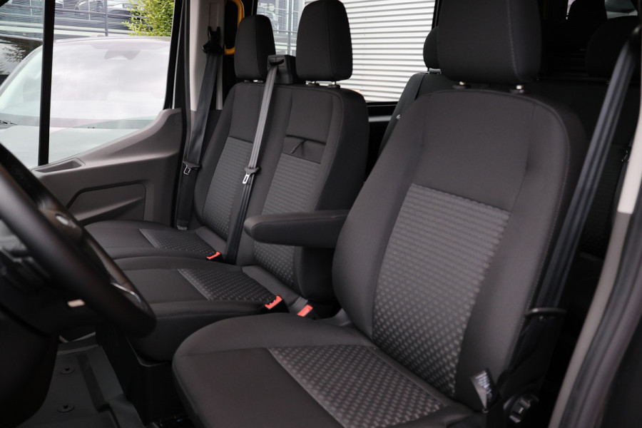 Ford Transit 350 2.0 TDCI L3H2 165PK AUT Limited DC | 7-Zitter | L+R Schuifdeur | 360 Camera | ACC | Navigatie | Bi-Xenon | Lane assist | BLIS | CarPlay | Trekhaak | Dubbel Cabine | Facelift model MY2025