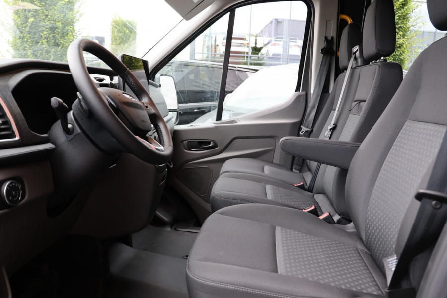 Ford Transit 350 2.0 TDCI L3H2 165PK AUT Limited DC | 7-Zitter | L+R Schuifdeur | 360 Camera | ACC | Navigatie | Bi-Xenon | Lane assist | BLIS | CarPlay | Trekhaak | Dubbel Cabine | Facelift model MY2025