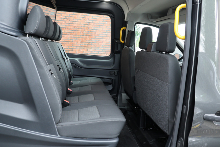Ford Transit 350 2.0 TDCI L3H2 165PK AUT Limited DC | 7-Zitter | L+R Schuifdeur | 360 Camera | ACC | Navigatie | Bi-Xenon | Lane assist | BLIS | CarPlay | Trekhaak | Dubbel Cabine | Facelift model MY2025