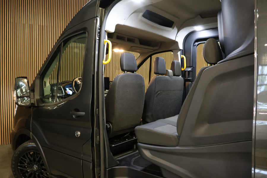 Ford Transit 350 2.0 TDCI L3H2 165PK AUT Limited DC | 7-Zitter | L+R Schuifdeur | 360 Camera | ACC | Navigatie | Bi-Xenon | Lane assist | BLIS | CarPlay | Trekhaak | Dubbel Cabine | Facelift model MY2025