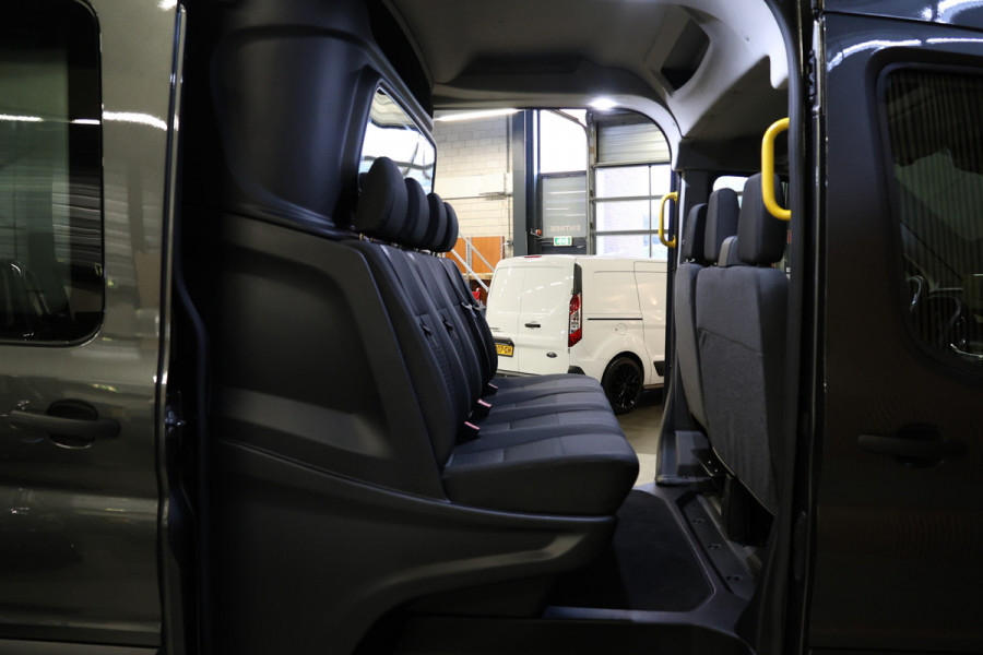 Ford Transit 350 2.0 TDCI L3H2 165PK AUT Limited DC | 7-Zitter | L+R Schuifdeur | 360 Camera | ACC | Navigatie | Bi-Xenon | Lane assist | BLIS | CarPlay | Trekhaak | Dubbel Cabine | Facelift model MY2025