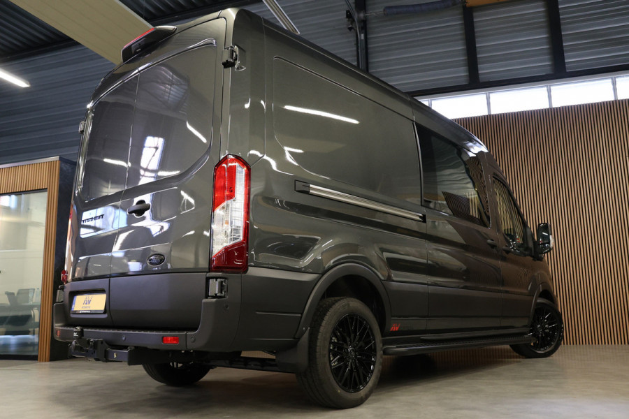 Ford Transit 350 2.0 TDCI L3H2 165PK AUT Limited DC | 7-Zitter | L+R Schuifdeur | 360 Camera | ACC | Navigatie | Bi-Xenon | Lane assist | BLIS | CarPlay | Trekhaak | Dubbel Cabine | Facelift model MY2025