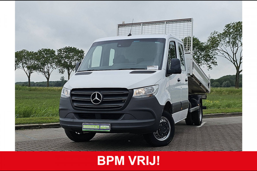 Mercedes-Benz Sprinter 514 L3H2 Dubbele Cabine 3.5T-Trekhaak Kipper Airco Euro6 143Pk!