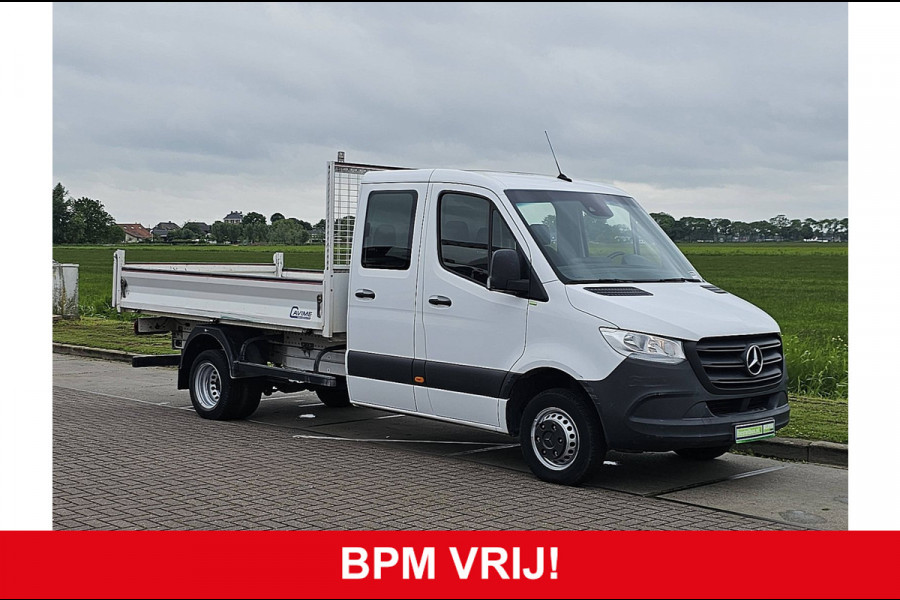 Mercedes-Benz Sprinter 514 L3H2 Dubbele Cabine 3.5T-Trekhaak Kipper Airco Euro6 143Pk!