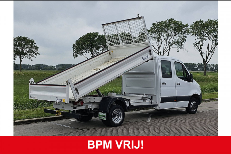 Mercedes-Benz Sprinter 514 L3H2 Dubbele Cabine 3.5T-Trekhaak Kipper Airco Euro6 143Pk!