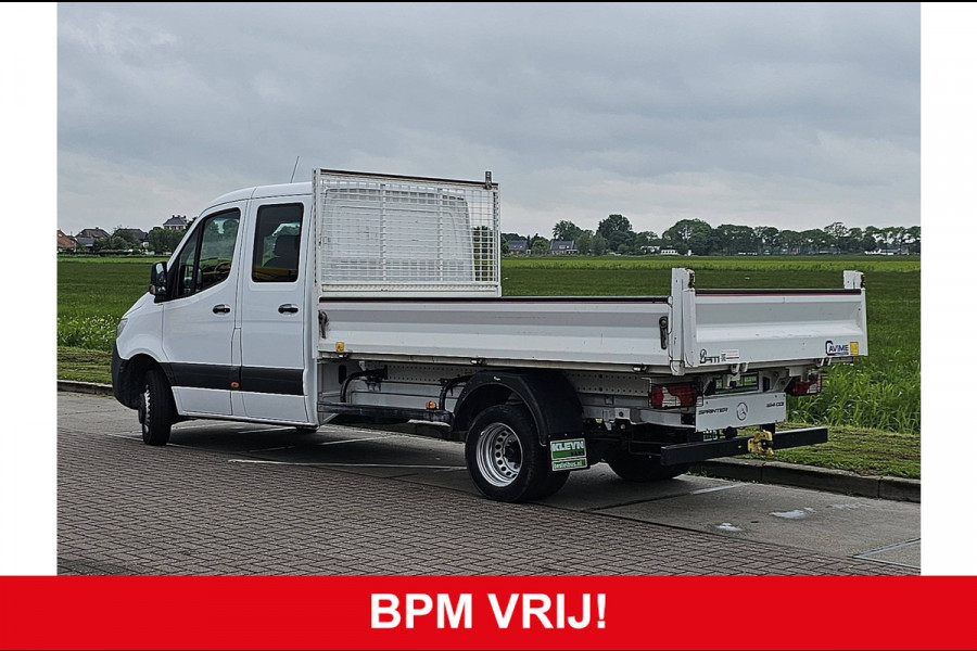 Mercedes-Benz Sprinter 514 L3H2 Dubbele Cabine 3.5T-Trekhaak Kipper Airco Euro6 143Pk!