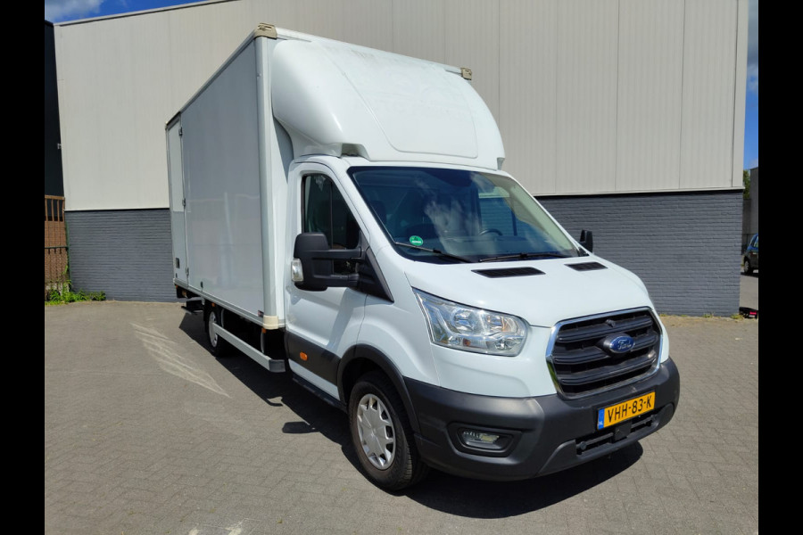 Ford Transit Bakwagen+Laadklep Meubelbak+Laaddeur Euro 6.2 2.0D 130PK L4H3 DHollandia 3-Persoons Navi Airco Ford-Connect-Sync 3 Adaptive-Boch Lane-Assist Lat om Lat betimmering Betonplex vloer Zijdeur 1e Eigenaar