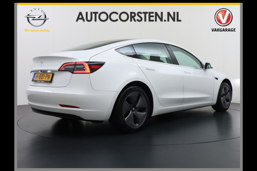 Tesla Model 3 RWD SR+ 60kWh 325PK FSD 3-Computer 18" AutoPilot Leder PanoDak Adaptive-Cruise Lmv Camera's Elektr.-Stuur+Stoelen+Spiegels+Geheu Navi LED Comfortstoelen ACC DAB Voorverwarmen interieur via App Keyless via Telefoonsleutel One-Pedal-Drive Origineel Nederlandse auto tot 11kw laden thuis! 1.584kg licht! Accu Garantie tot 31-03-2028/160.000km