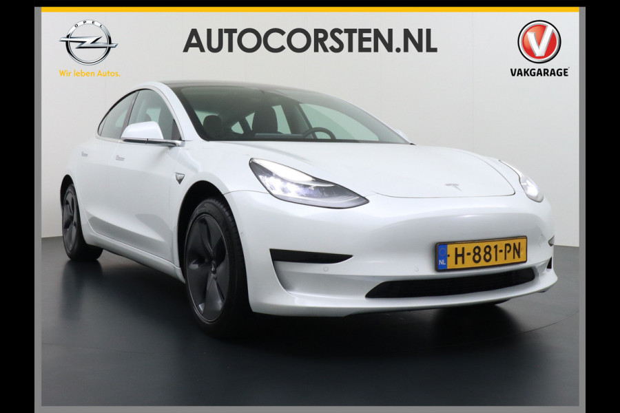 Tesla Model 3 RWD SR+ 60kWh 325PK FSD 3-Computer 18" AutoPilot Leder PanoDak Adaptive-Cruise Lmv Camera's Elektr.-Stuur+Stoelen+Spiegels+Geheu Navi LED Comfortstoelen ACC DAB Voorverwarmen interieur via App Keyless via Telefoonsleutel One-Pedal-Drive Origineel Nederlandse auto tot 11kw laden thuis! 1.584kg licht! Accu Garantie tot 31-03-2028/160.000km