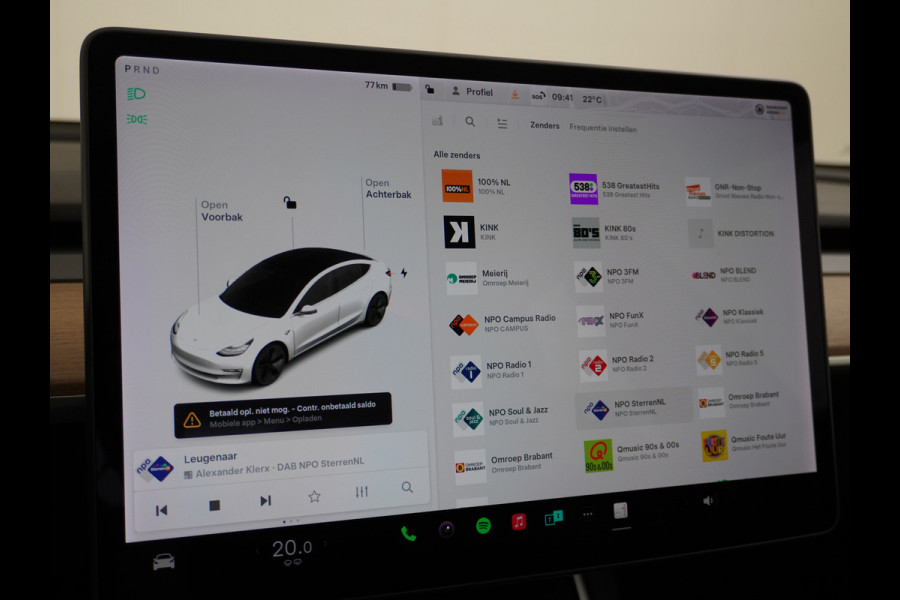 Tesla Model 3 RWD SR+ 60kWh 325PK FSD 3-Computer 18" AutoPilot Leder PanoDak Adaptive-Cruise Lmv Camera's Elektr.-Stuur+Stoelen+Spiegels+Geheu Navi LED Comfortstoelen ACC DAB Voorverwarmen interieur via App Keyless via Telefoonsleutel One-Pedal-Drive Origineel Nederlandse auto tot 11kw laden thuis! 1.584kg licht! Accu Garantie tot 31-03-2028/160.000km