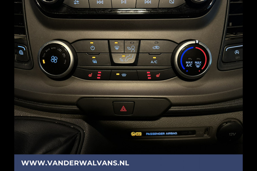 Ford Transit Custom 2.0 TDCI L2H1 Euro6 Airco | Navigatie | Camera | Stoelverwarming | 2800kg trekvermogen cruisecontrol, parkeersensoren, LED, bijrijdersbank, verwarmde voorruit