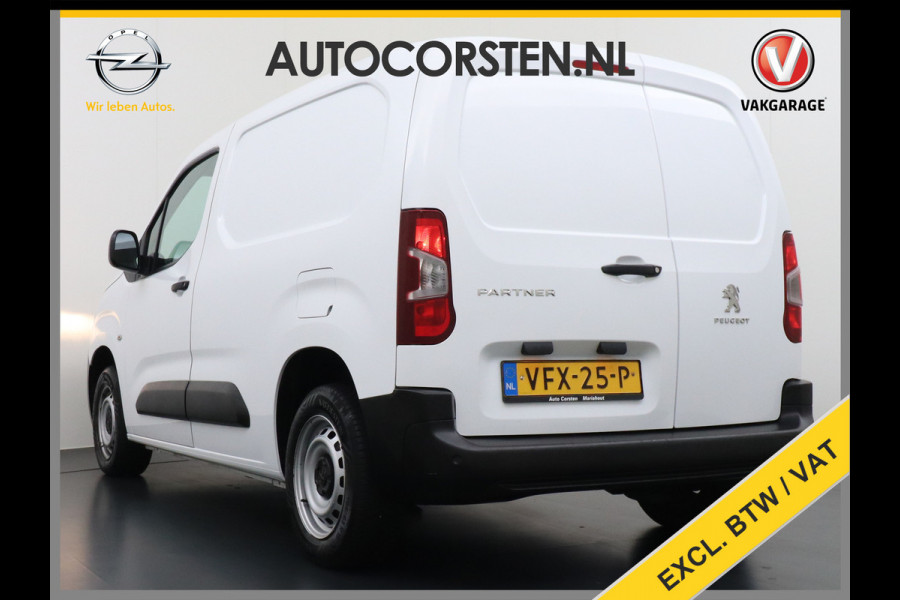Peugeot Partner 1.5 BlueHDI Premium Euro 6 Navi PDC Apple Carplay Android Mirror-Link Airco Cruise Control Bluetooth Led PDC Connected services Betonplex Lat om Lat betimmering Schuifdeur Wifi 1e Eigenaar Euro 6