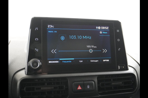 Peugeot Partner 1.5 BlueHDI Premium Euro 6 Navi PDC Apple Carplay Android Mirror-Link Airco Cruise Control Bluetooth Led PDC Connected services Betonplex Lat om Lat betimmering Schuifdeur Wifi 1e Eigenaar Euro 6