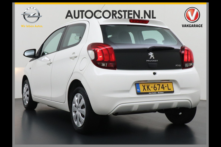 Peugeot 108 1.0I 73PK5Drs Airco Pack LED Mistlampen Premium ESP Bluetooth Centrale deurvergrendeling Afstand bediend Stuurbekrachtiging e-VT Elek.ramen ABS Volledig Peugeot Dealer Onderhouden l.b. bij 91.718km ! Zuinig + Goedkoop in de vaste lasten! Orig.NLse auto EURO6