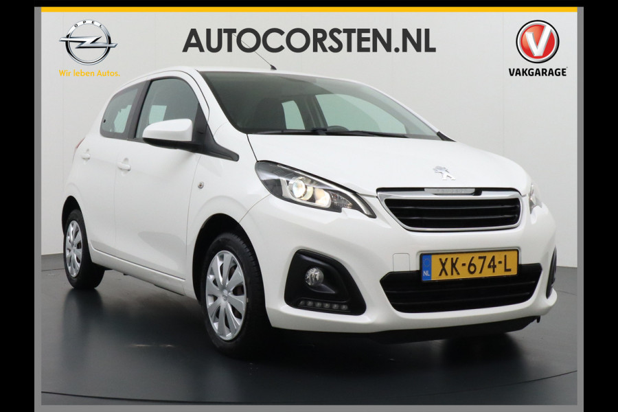 Peugeot 108 1.0I 73PK5Drs Airco Pack LED Mistlampen Premium ESP Bluetooth Centrale deurvergrendeling Afstand bediend Stuurbekrachtiging e-VT Elek.ramen ABS Volledig Peugeot Dealer Onderhouden l.b. bij 91.718km ! Zuinig + Goedkoop in de vaste lasten! Orig.NLse auto EURO6